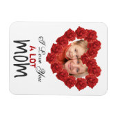 Ich Liebe, du Mama Rose angepasste Foto Magnet (Horizontal)