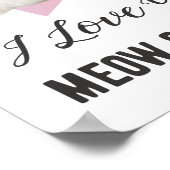 Ich Liebe, du Meow und Purrever Cat Poster (Ecke)