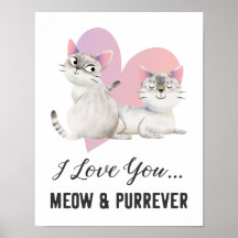 Ich Liebe, du Meow und Purrever Cat