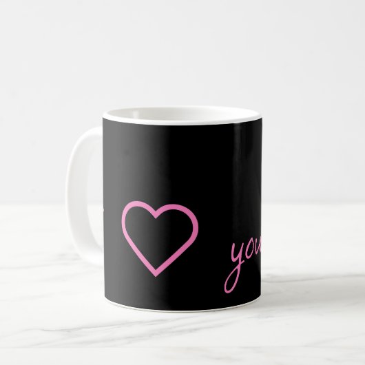 Ich Liebe, du Mumsy! Pink Kaffeetasse (Vorderseite Links)