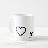 Ich Liebe, du Mumsy! Weiß Kaffeetasse (Vorderseite Links)