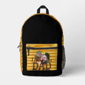 Ich Liebe, du Papa Foto hellgelb Bedruckter Rucksack (Vorderseite)