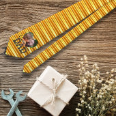 Ich Liebe, du Papa Foto hellgelb Krawatte