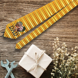 Ich Liebe, du Papa Foto hellgelb Krawatte