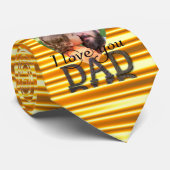 Ich Liebe, du Papa Foto hellgelb Krawatte (Gerollt)