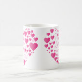 Ich Liebe, du rosa Herzen Kaffeetasse (Mittel)