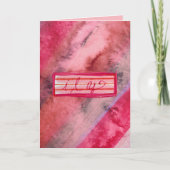 Ich Liebe, du rosafarbene Valentinliebhaber Karte (Vorderseite)