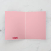 Ich Liebe, du rosafarbene Valentinliebhaber Karte (Innenseite)