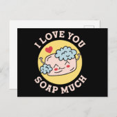 Ich Liebe, du seife viel Valentine Postkarte (Vorne/Hinten)