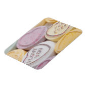 Ich Liebe, du süß Candy Valentine Hearts Magnet (Linke Seite)