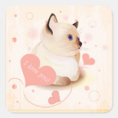 Ich Liebe, du tust Quadratischer Aufkleber (Vorderseite)