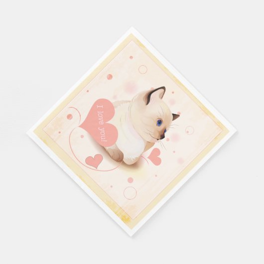 Ich Liebe, du tust Serviette (Ecke)