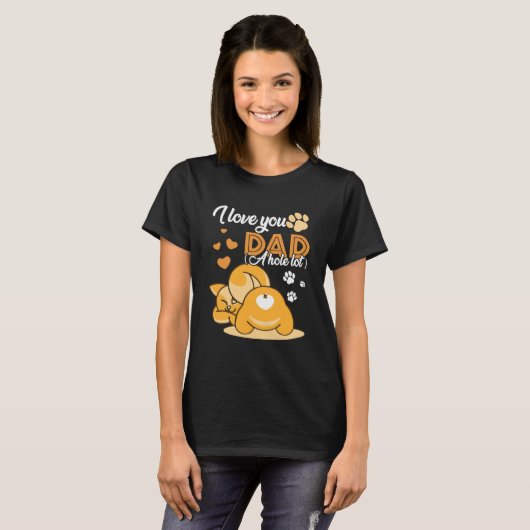 Ich Liebe, du Vater eine Hole Lot Cat Kitten Daddy T-Shirt (Vorne ganz)