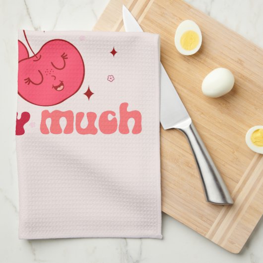 Ich Liebe, du würst viel Geschirrtuch (Viertel Falte)