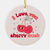 Ich Liebe, du würst viel Keramik Ornament (Vorne)