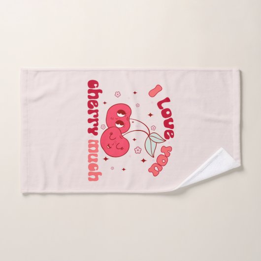 Ich Liebe, du würst viel | Niedlich & Punny Cherry Badhandtuch Set (Handtuch)