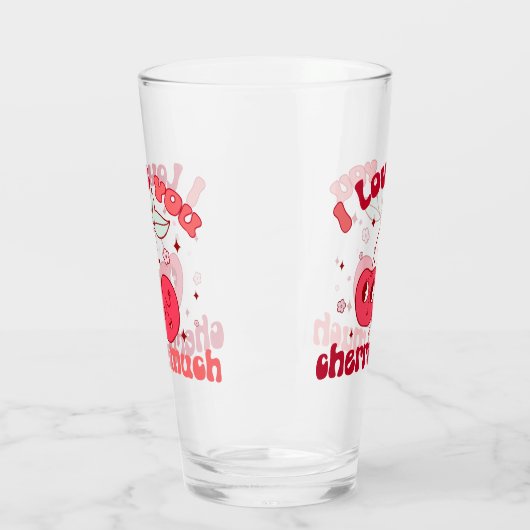 Ich Liebe, du würst viel | Niedlich & Punny Cherry Glas (Links)