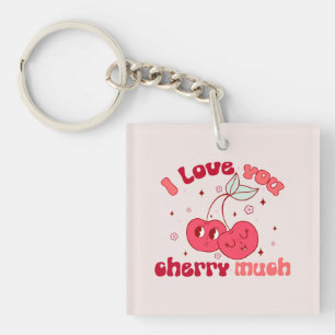 Ich Liebe, du würst viel Niedlich & Punny Cherry Schlüsselanhänger