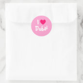 Ich liebe Dubai Runder Aufkleber (Tasche)