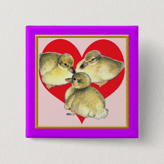 Ich Liebe Ducklings! Button (Vorderseite)