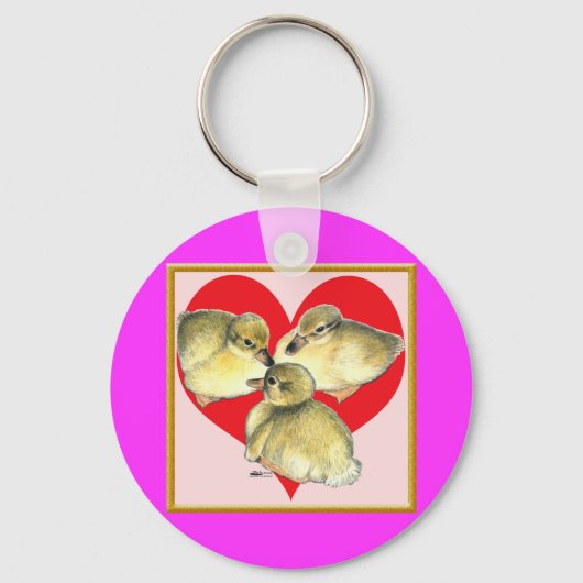 Ich Liebe Ducklings! Schlüsselanhänger (Vorderseite)