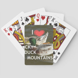 Ich liebe Ducky Duck Mountains Design Spielkarten