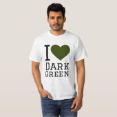 Ich Liebe dunkelgrün T-Shirt (Vorne ganz)