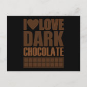 Ich Liebe Dunkle Schokolade Postkarte (Vorderseite)
