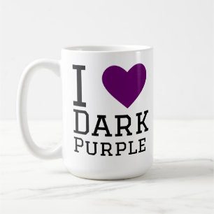 Ich liebe dunkles Violett Kaffeetasse