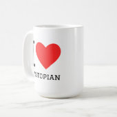 Ich liebe dystopisch kaffeetasse (Vorderseite Links)