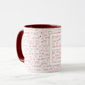 Ich liebe E dich — Personalisierter Anfangsbuchsta Tasse (Vorderseite Links)