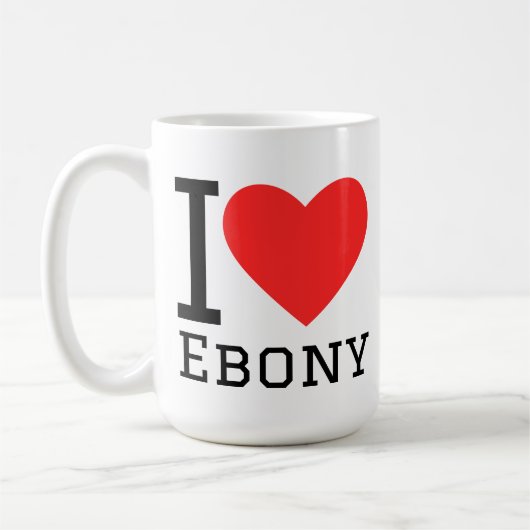 Ich liebe Ebenholz Kaffeetasse (Links)