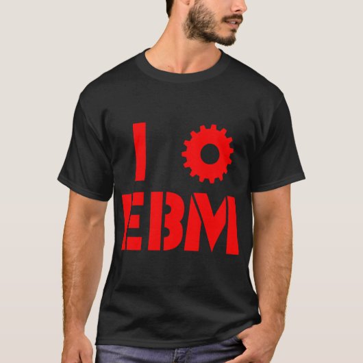ICH LIEBE EBM Rot T-Shirt (Vorderseite)