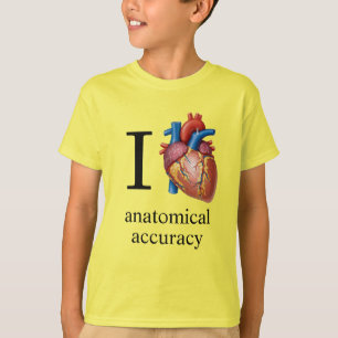 Ich liebe {echtes Herz] Anatomische Genauigkeit -  T-Shirt
