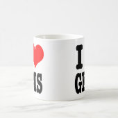 ICH LIEBE EDELSTEINE KAFFEETASSE (Mittel)