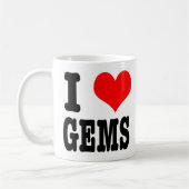 ICH LIEBE EDELSTEINE KAFFEETASSE (Links)