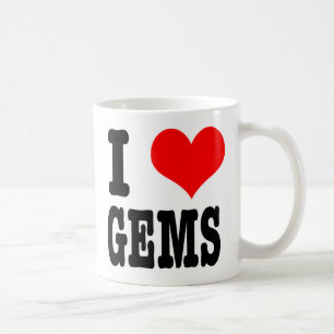 ICH LIEBE EDELSTEINE KAFFEETASSE