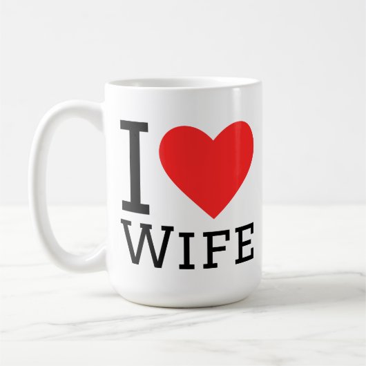 Ich liebe Ehefrau Kaffeetasse (Links)
