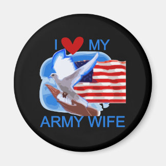 Ich Liebe Ehefrau meiner Armee Tshirts und Geschen Magnet