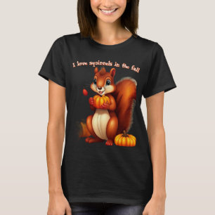 Ich liebe Eichhörnchen im Herbst T-Shirt