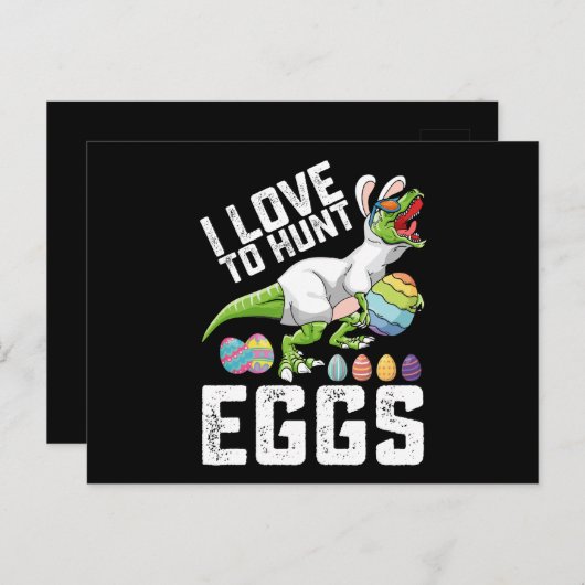 Ich Liebe, Eier zu Ostern Dinosaurier zu jagen Rex Postkarte (Vorne/Hinten)