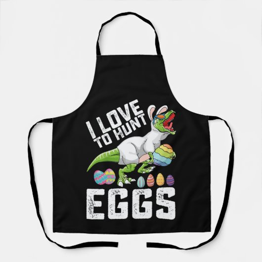 Ich Liebe, Eier zu Ostern Dinosaurier zu jagen Rex Schürze (Vorderseite)