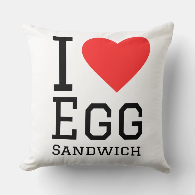 Ich liebe Eiersandwich Kissen (Vorderseite)