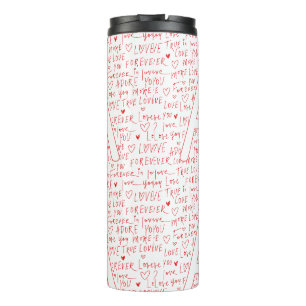 Ich liebe ein Du — Personalisierte Anfangsbuchstab Thermosbecher