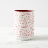 Ich liebe ein Du — Personalisierter Anfangsbuchsta Tasse (Zentrum)