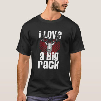 Ich Liebe ein großer Rack gemountete Buck Funny De T-Shirt