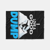 Ich Liebe ein gutes Dump Funny Snowboarden Lover a Fleecedecke (Vorderseite (Horizontal))