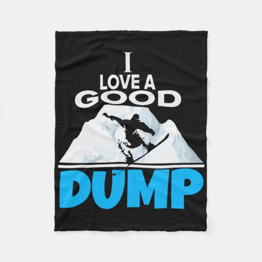 Ich Liebe ein gutes Dump Funny Snowboarden Lover a Fleecedecke (Vorderseite)
