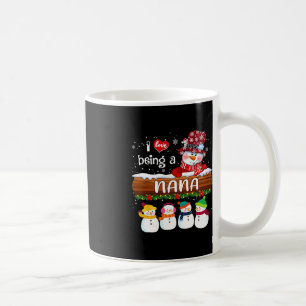 Ich Liebe, ein Nana Snowman Fun frohe Weihnachten  Kaffeetasse