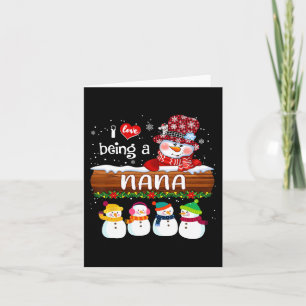 Ich Liebe, ein Nana Snowman Fun frohe Weihnachten Karte